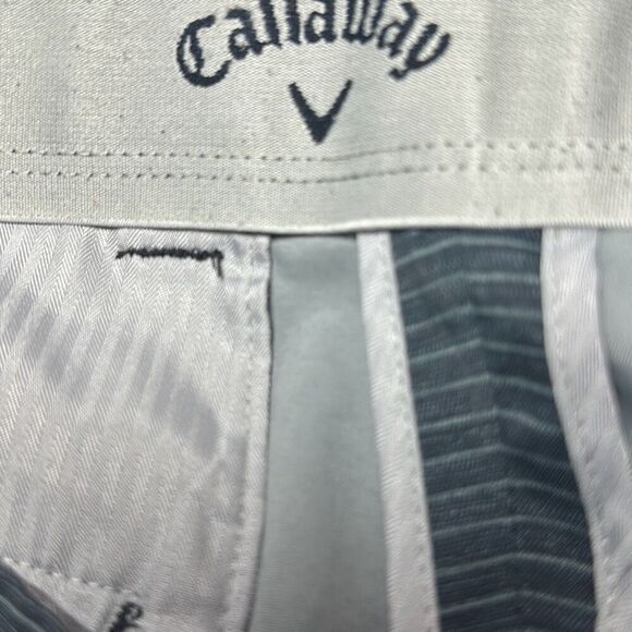 Callaway Mens  Stretch Gray Striped Short with Active Waistband size 34 - Picture 4 of 6